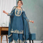 Chinon Silk Ladies Embroidery Designer Suit - MYLUXURY LANE ENTERPRISE