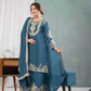 Chinon Silk Ladies Embroidery Designer Suit - MYLUXURY LANE ENTERPRISE