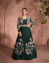 Chinon Silk Embroidered Jacket Style Lehenga - MYLUXURY LANE ENTERPRISE