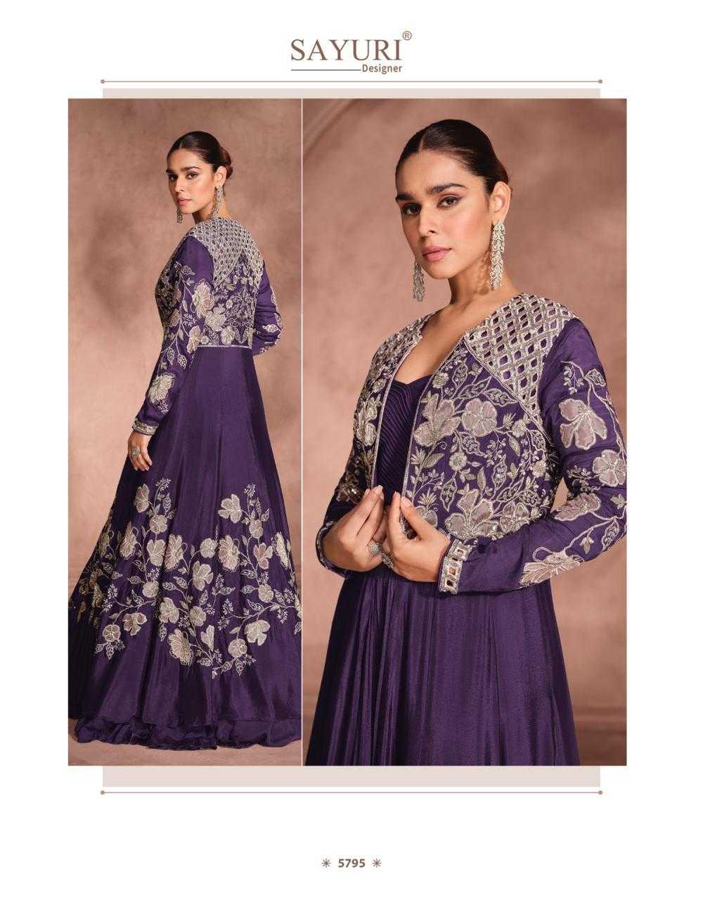 Chinon Silk Embroidered Jacket Style Lehenga - MYLUXURY LANE ENTERPRISE