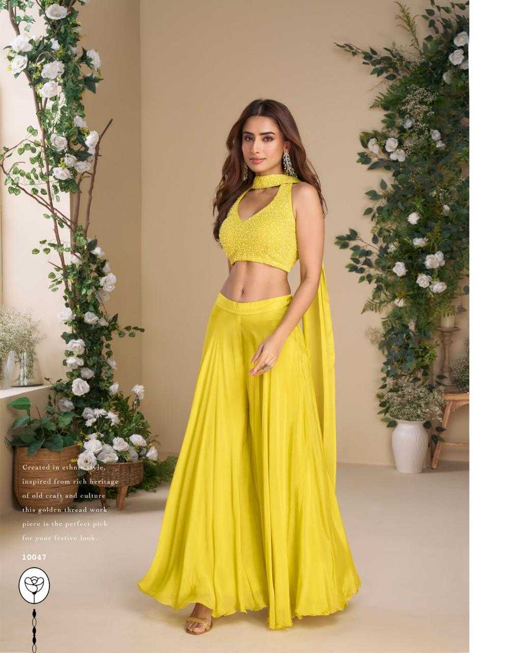 Chinon Silk  Embroidered Lehenga