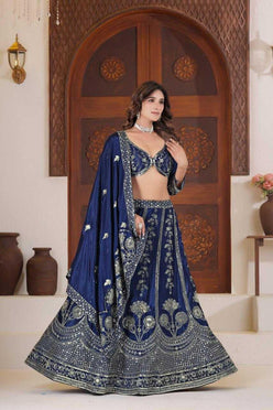 Chinon Silk Designer Sequins Lehenga Outfits - MYLUXURY LANE ENTERPRISE