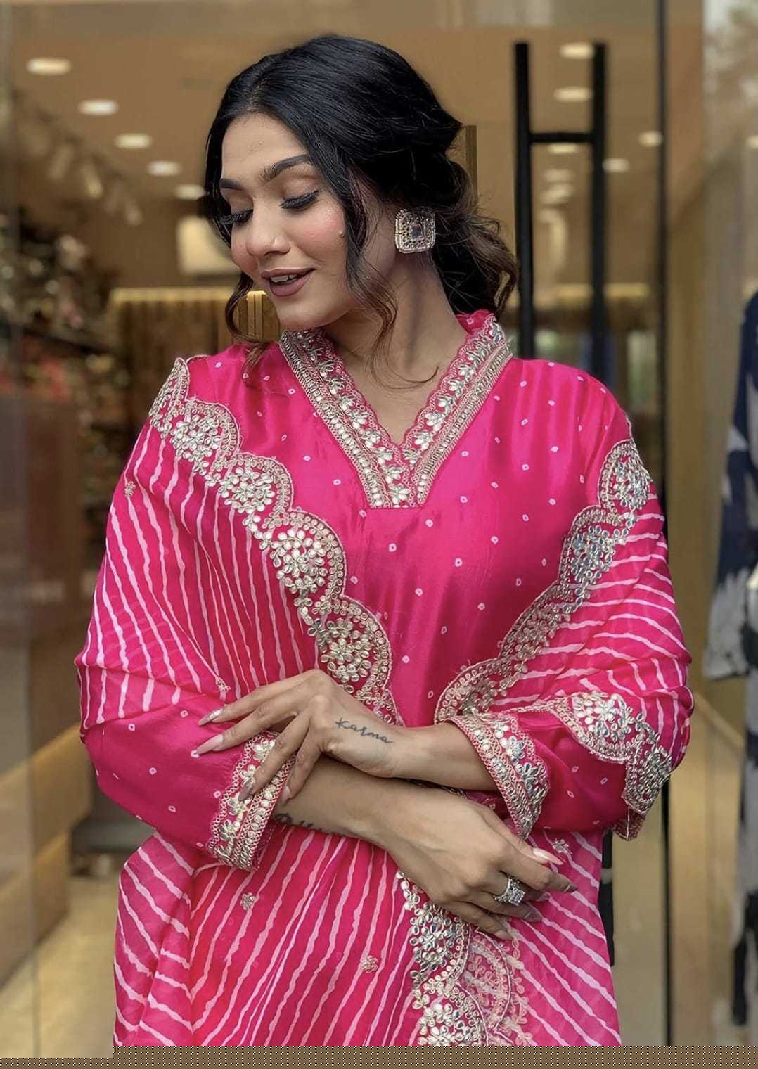Chinon Silk Embroidered Kurti - MYLUXURY LANE ENTERPRISE