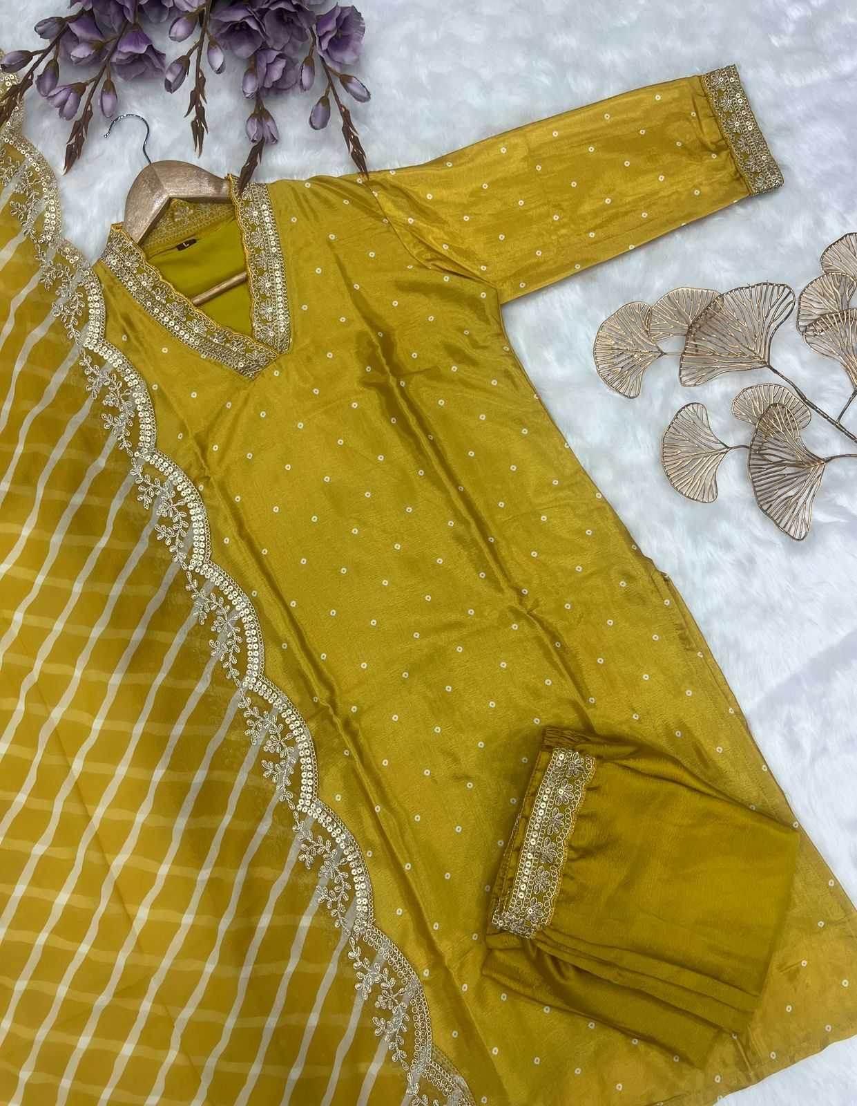 Chinon Silk Embroidered Kurti - MYLUXURY LANE ENTERPRISE
