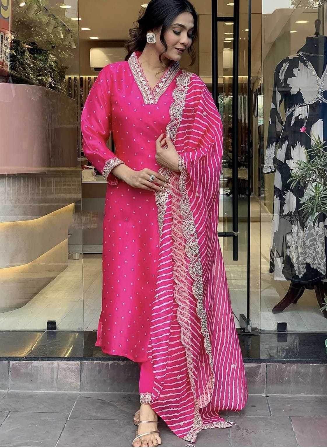 Chinon Silk Embroidered Kurti - MYLUXURY LANE ENTERPRISE