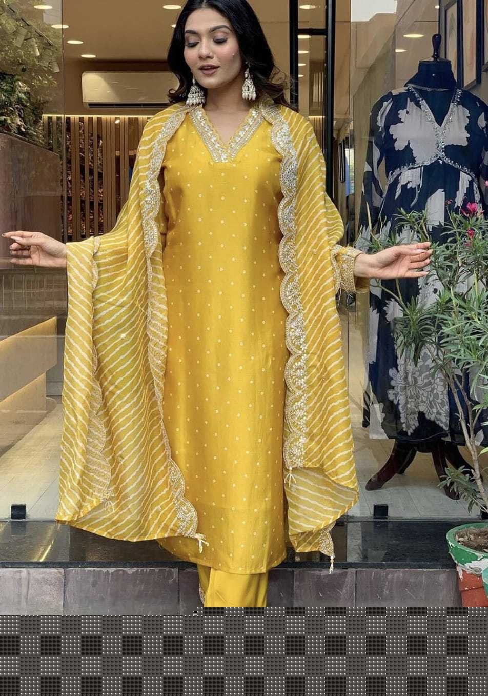 Chinon Silk Embroidered Kurti - MYLUXURY LANE ENTERPRISE