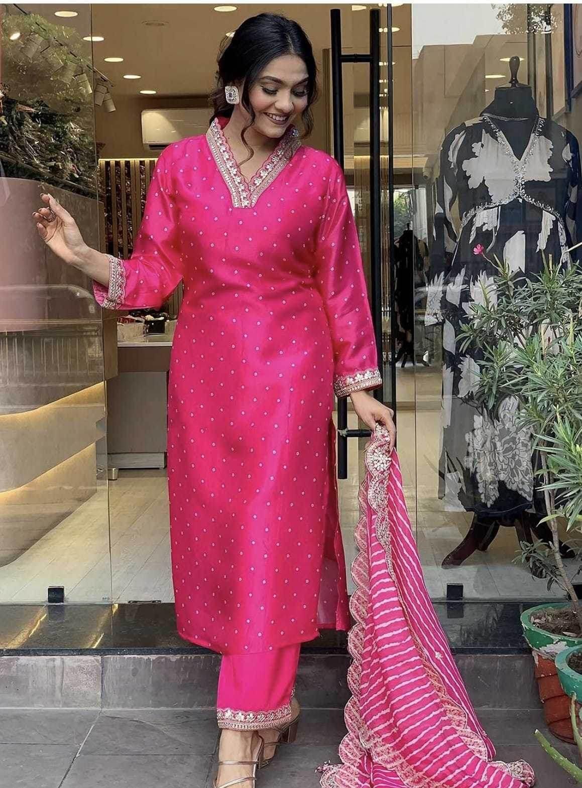 Chinon Silk Embroidered Kurti - MYLUXURY LANE ENTERPRISE