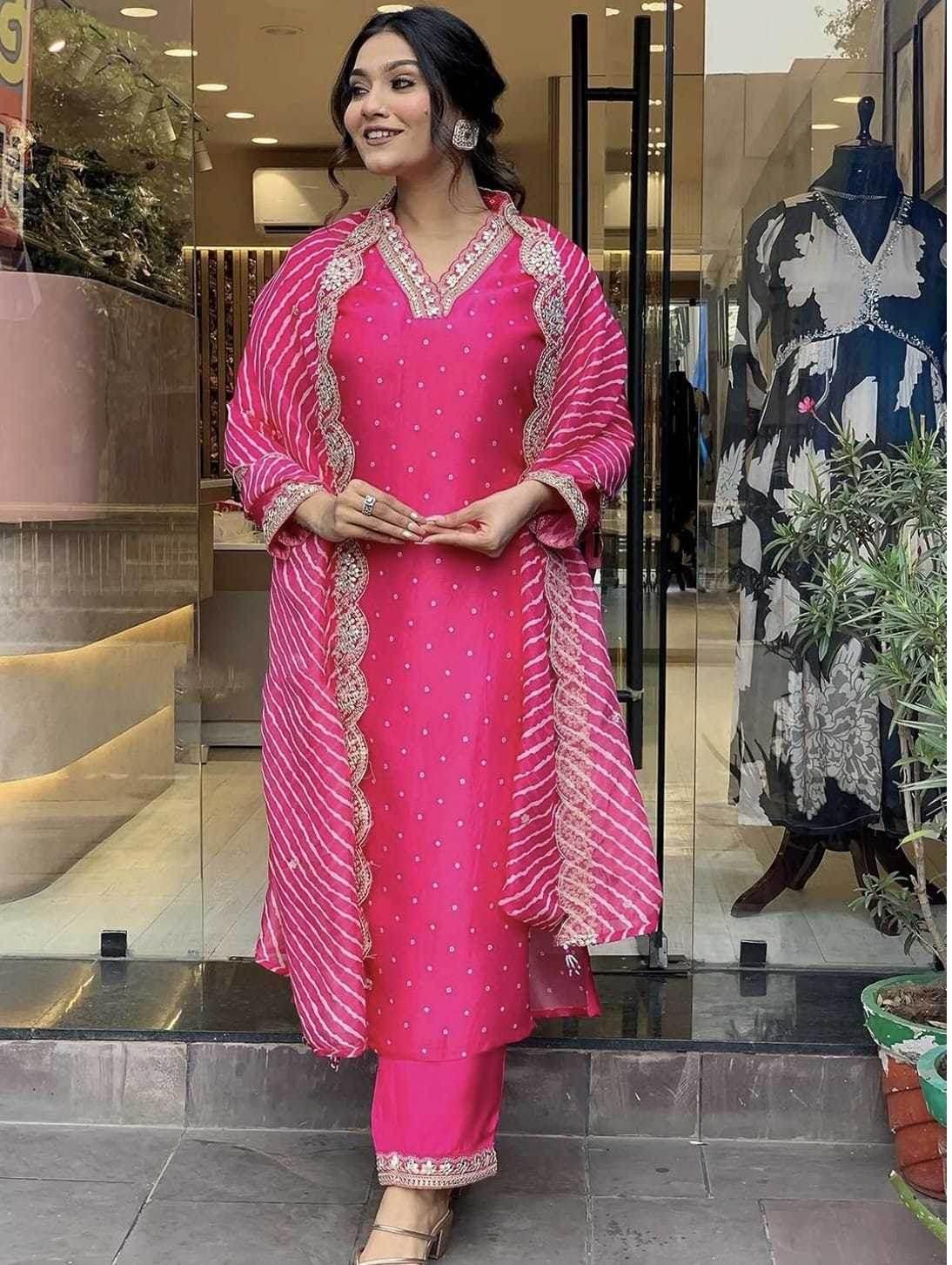 Chinon Silk Embroidered Kurti - MYLUXURY LANE ENTERPRISE
