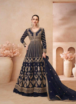Chinon Silk Embroidered Lehenga for Elegant Occasions - MYLUXURY LANE ENTERPRISE