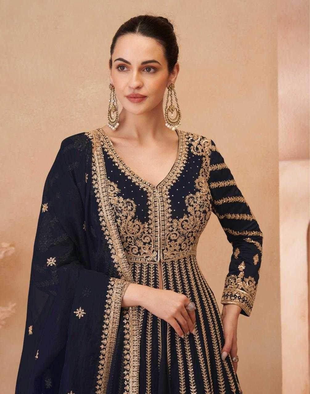 Chinon Silk Embroidered Lehenga for Elegant Occasions - MYLUXURY LANE ENTERPRISE