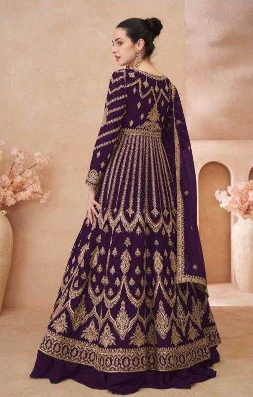Chinon Silk Embroidered Lehenga for Elegant Occasions - MYLUXURY LANE ENTERPRISE
