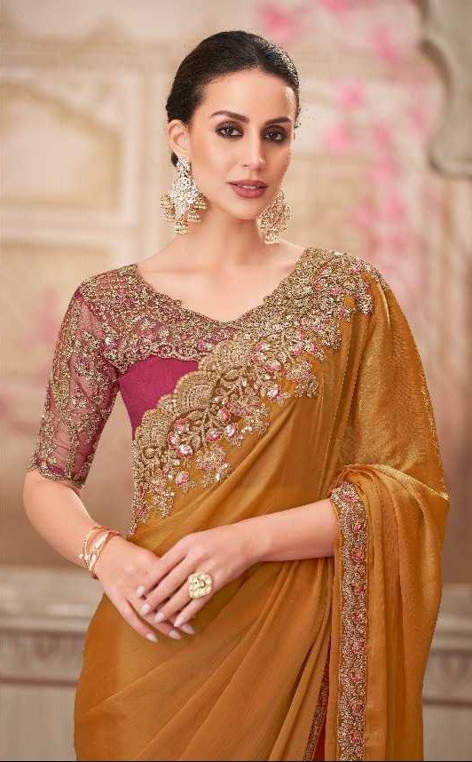 Chinon Silk Saree