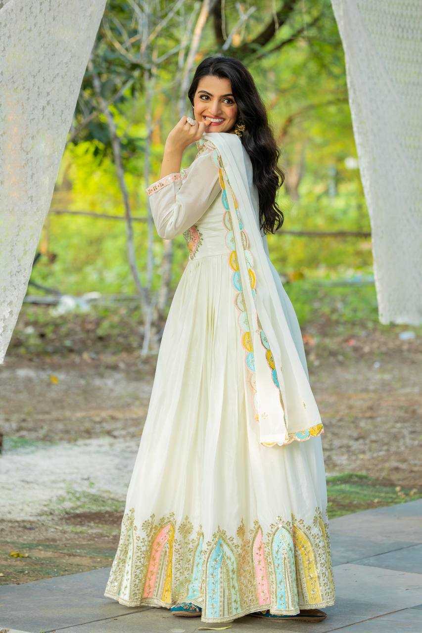 Chinon Silk  Handwork Suit