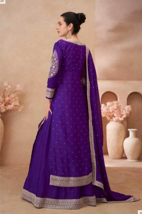 Chinon Silk Jacket Style Lehenga for Elegant Occasions - MYLUXURY LANE ENTERPRISE