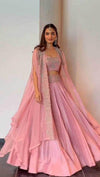 Stunning CHINON SILK LEHENGA with Exquisite Detailing - MYLUXURY LANE ENTERPRISE