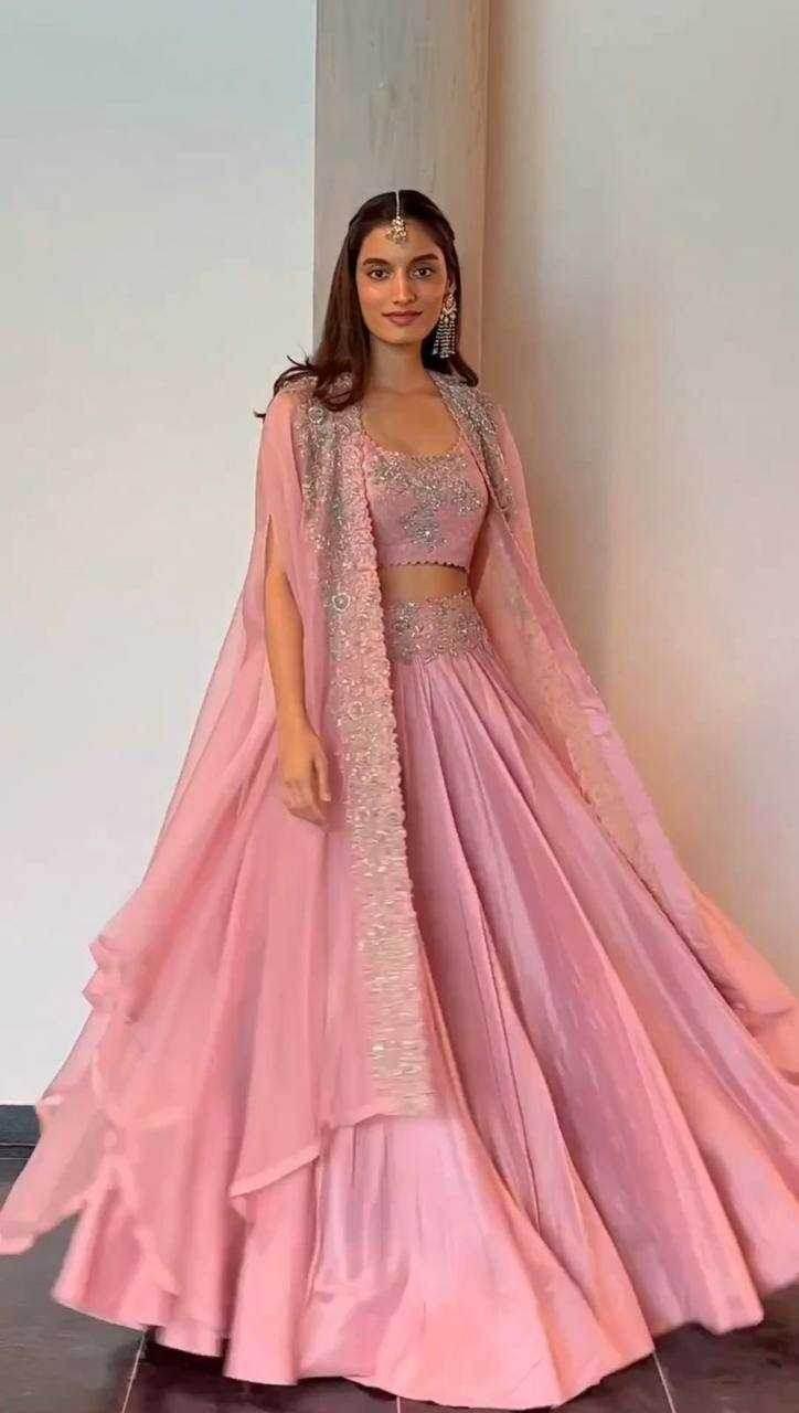 Stunning CHINON SILK LEHENGA with Exquisite Detailing - MYLUXURY LANE ENTERPRISE