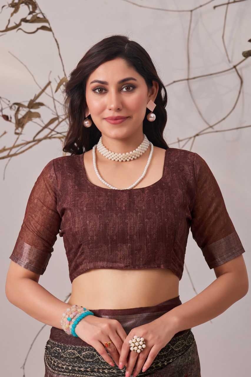 Cotton Linen Sarees - MYLUXURY LANE ENTERPRISE