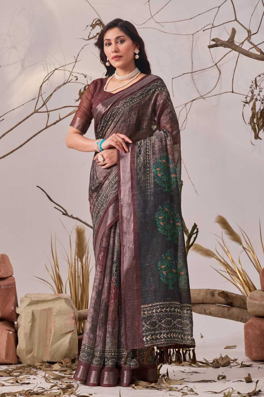 Cotton Linen Sarees - MYLUXURY LANE ENTERPRISE