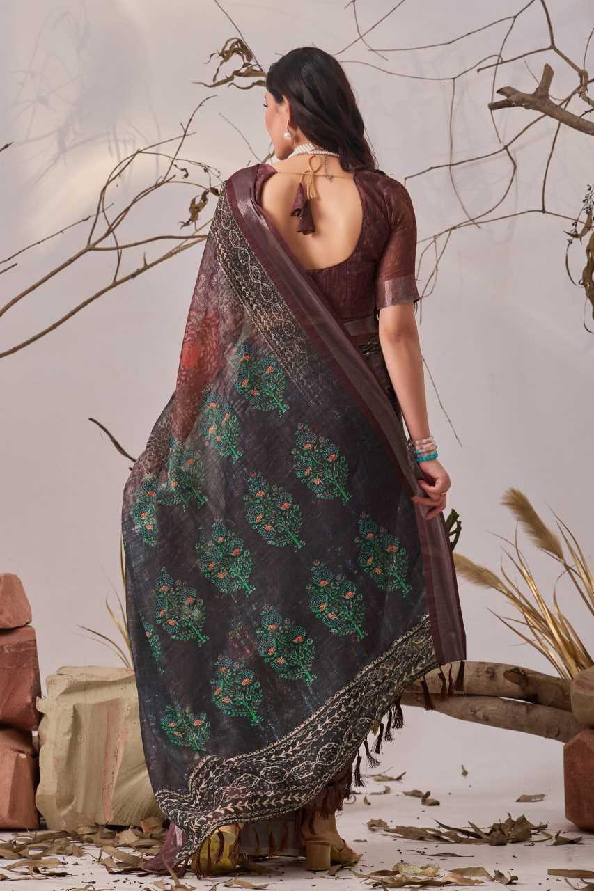 Cotton Linen Sarees - MYLUXURY LANE ENTERPRISE