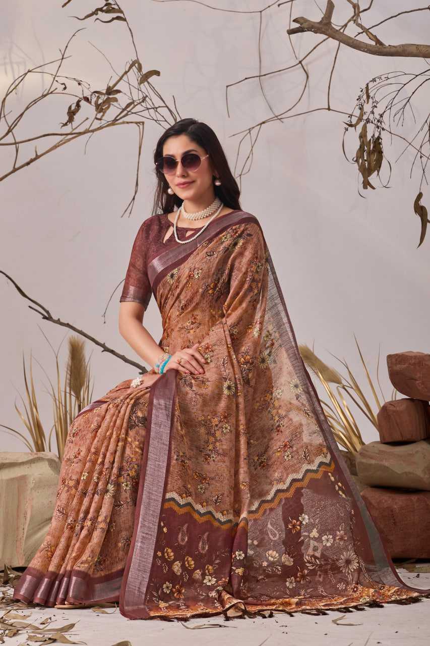 Cotton Linen Sarees - MYLUXURY LANE ENTERPRISE