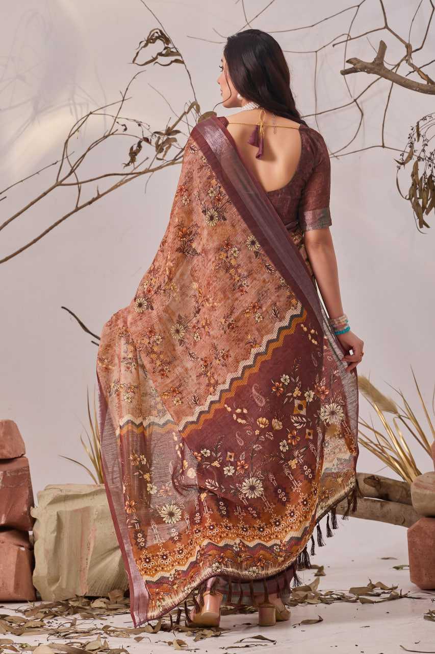 Cotton Linen Sarees - MYLUXURY LANE ENTERPRISE