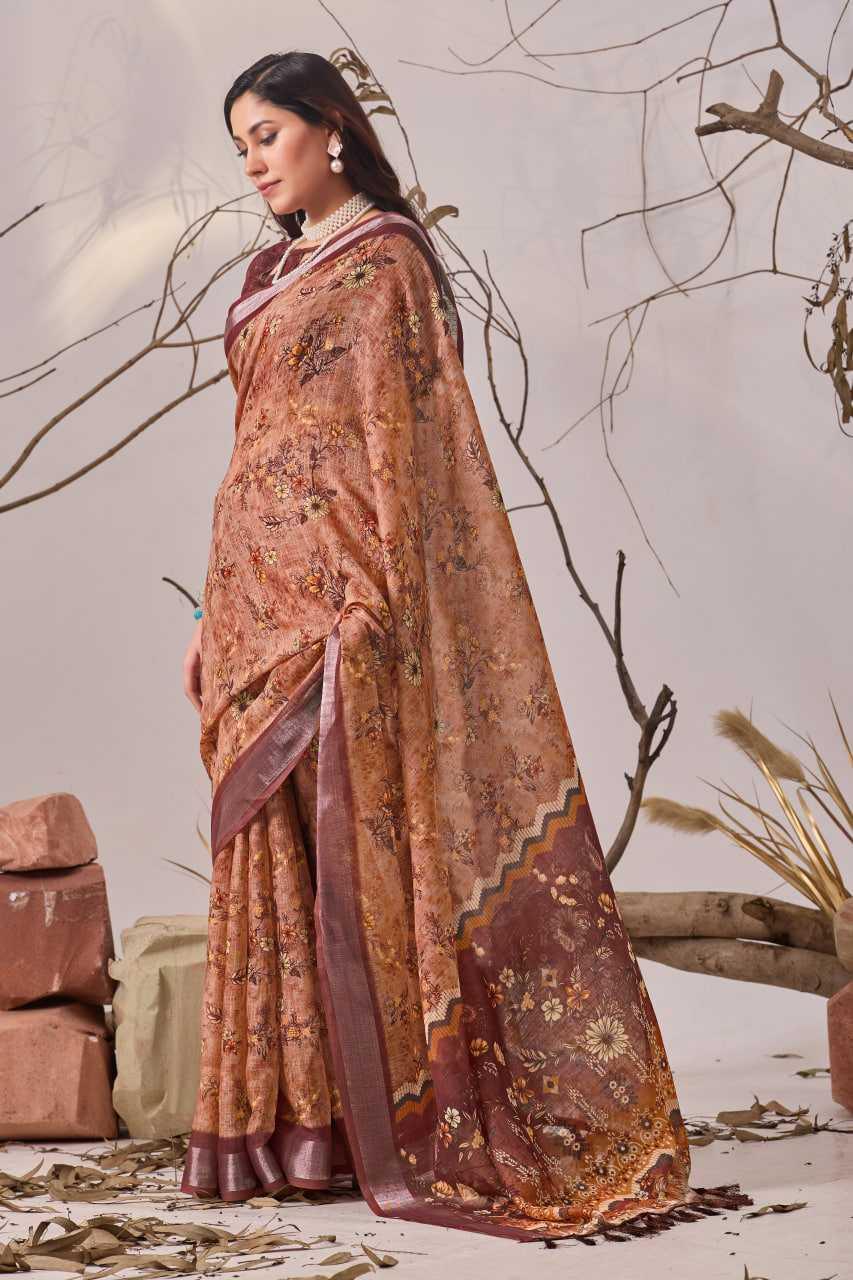 Cotton Linen Sarees - MYLUXURY LANE ENTERPRISE
