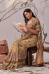 Cotton Linen Floral Saree - MYLUXURY LANE ENTERPRISE