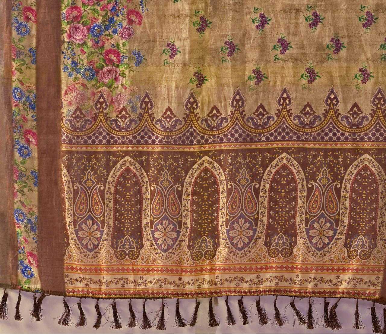 Cotton  Linen Floral Saree