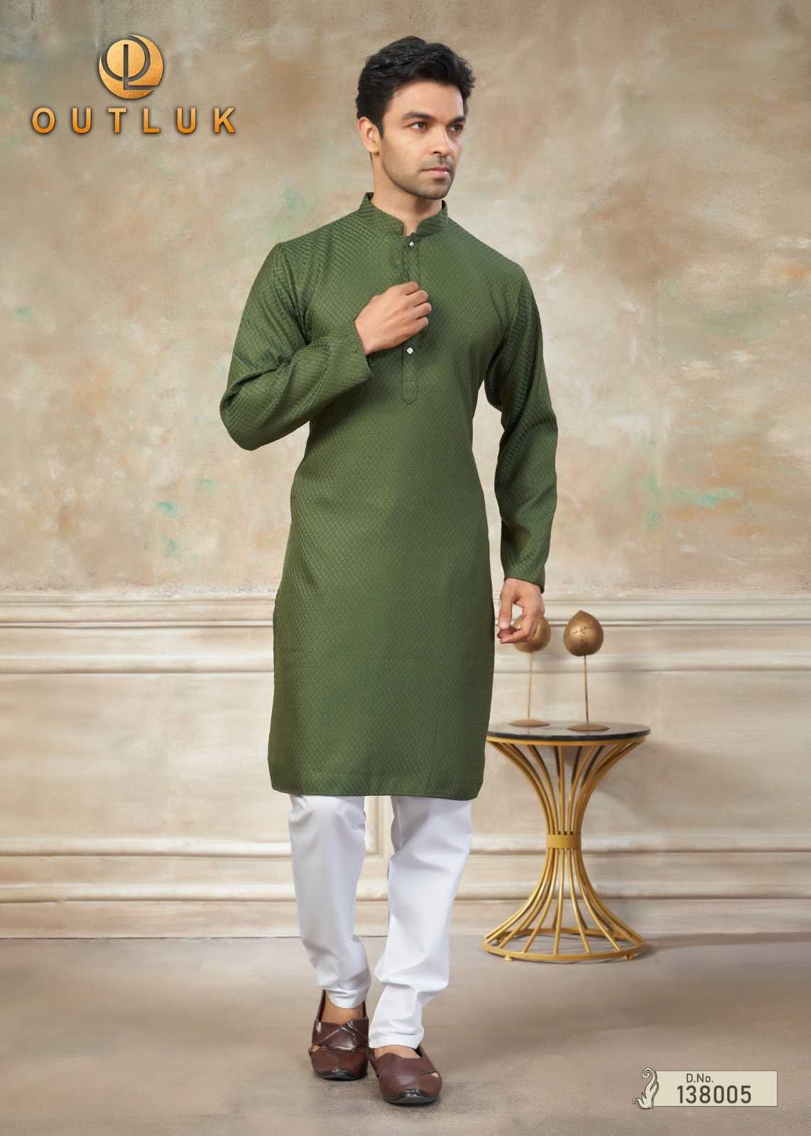 Cotton FARSHI Outluk Mens  Embroidered Kurta Pajama