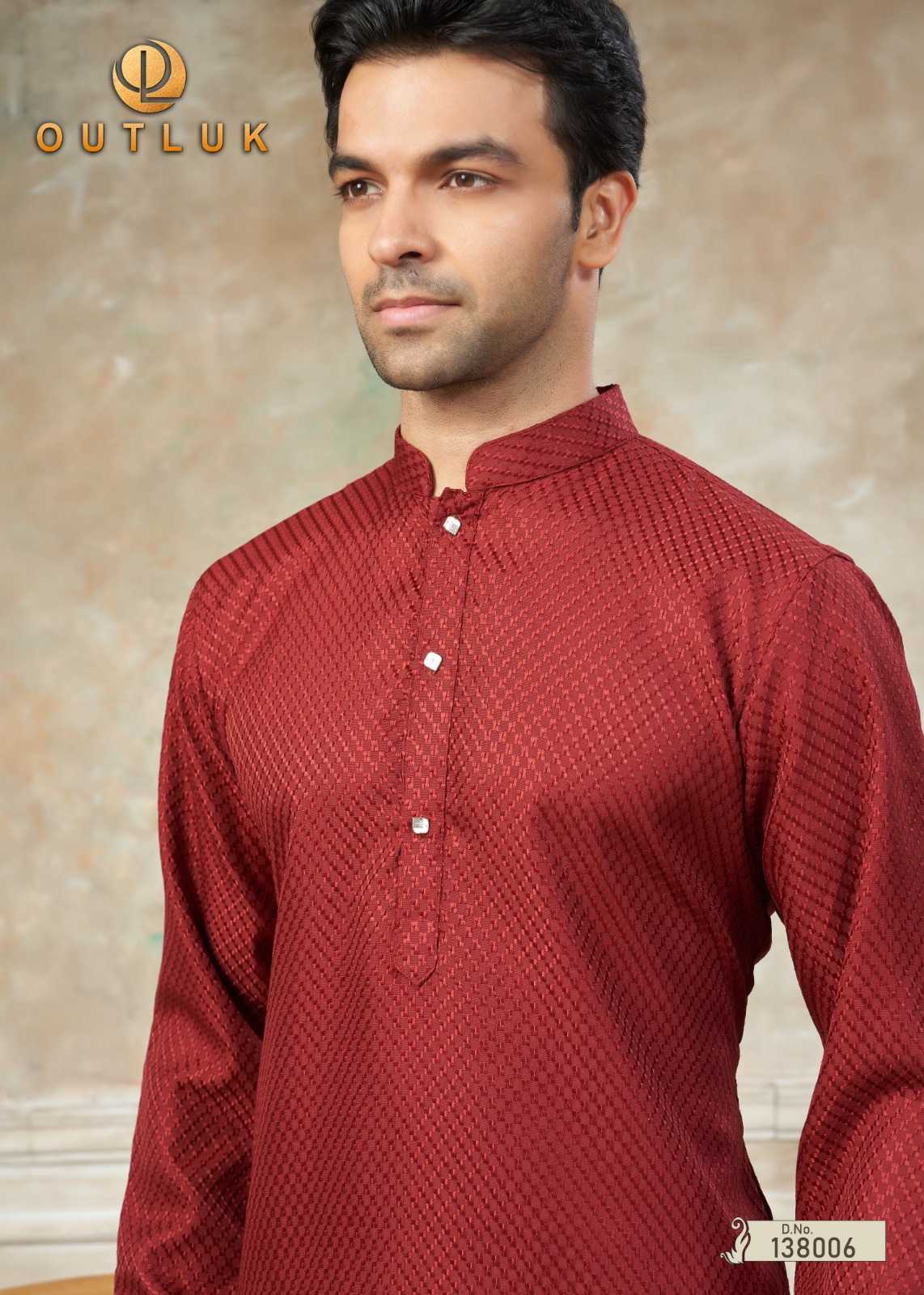 Cotton FARSHI Outluk Mens  Embroidered Kurta Pajama