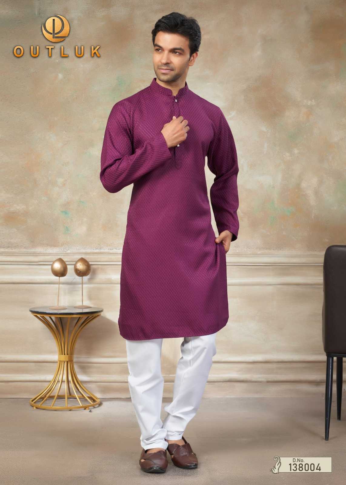 Cotton FARSHI Outluk Mens  Embroidered Kurta Pajama