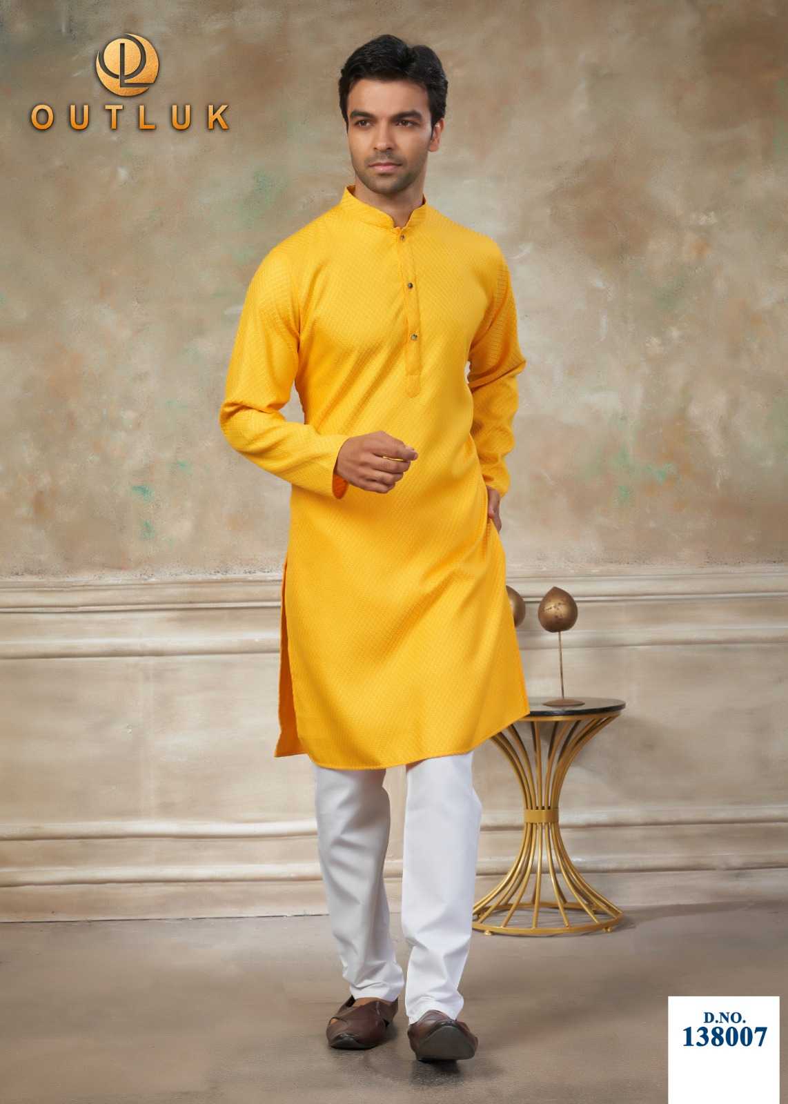 Cotton FARSHI Outluk Mens  Embroidered Kurta Pajama