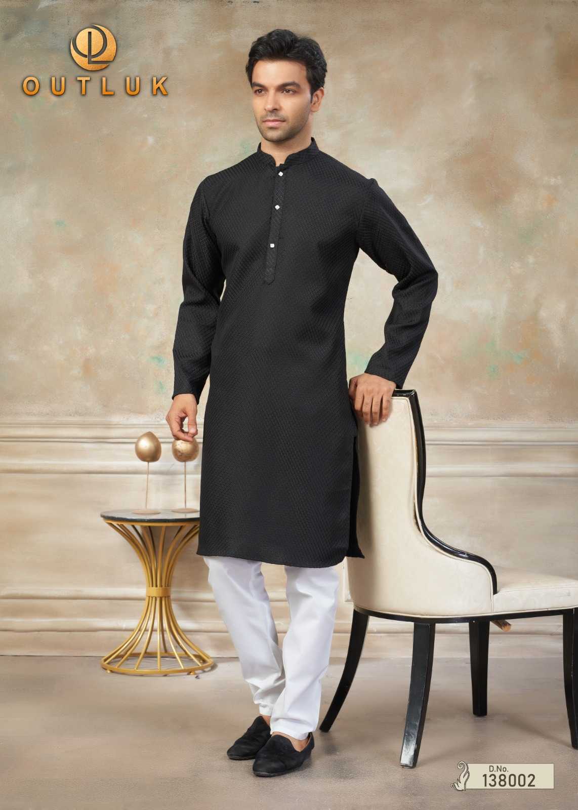 Cotton FARSHI Outluk Mens  Embroidered Kurta Pajama