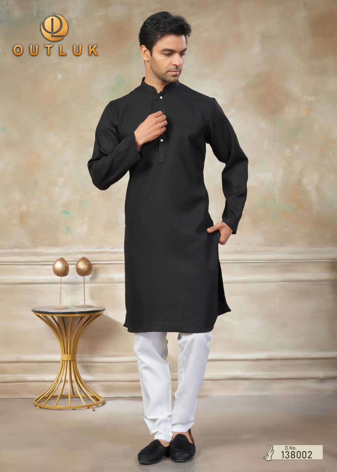 Cotton FARSHI Outluk Mens  Embroidered Kurta Pajama