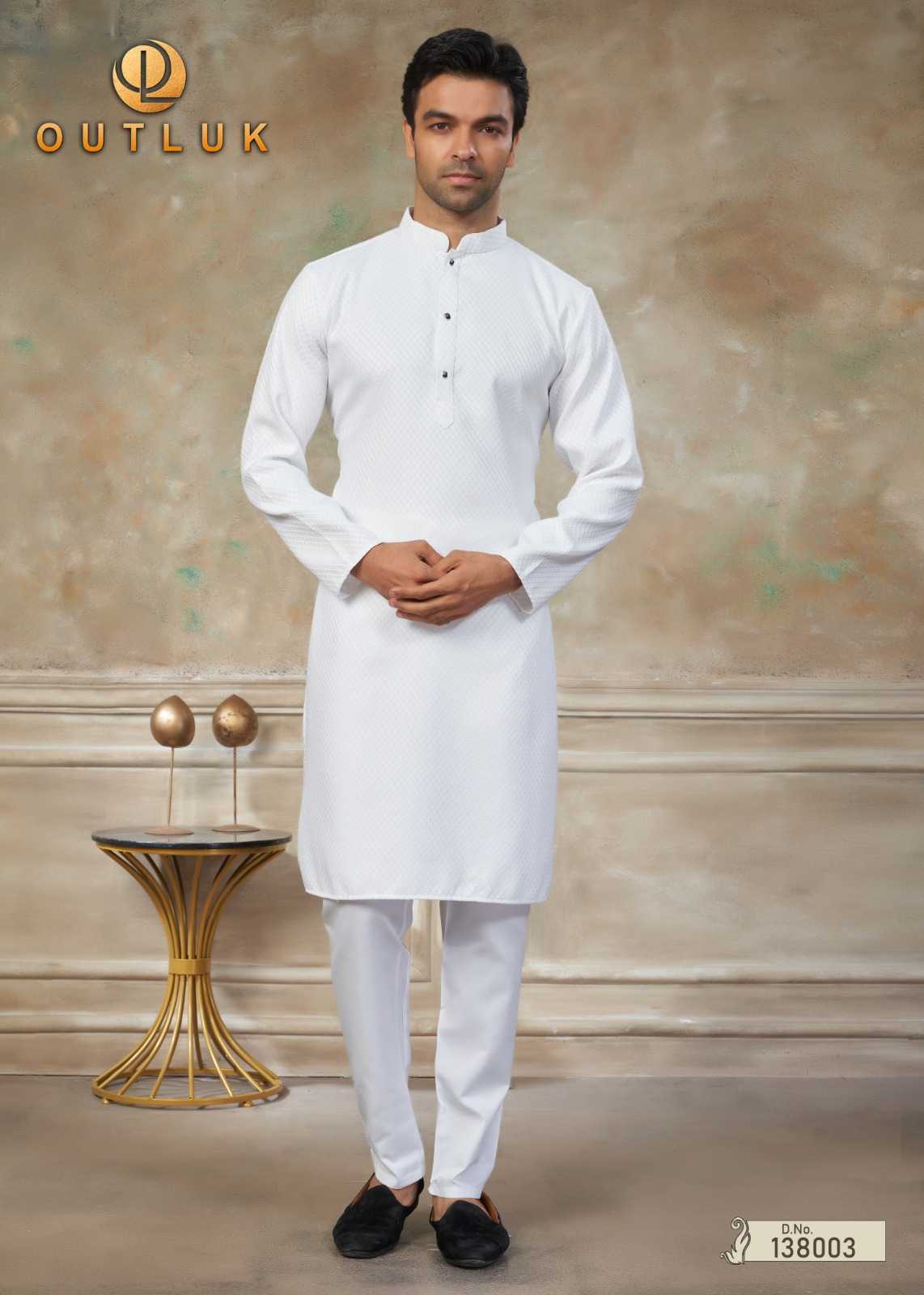 Cotton FARSHI Outluk Mens  Embroidered Kurta Pajama