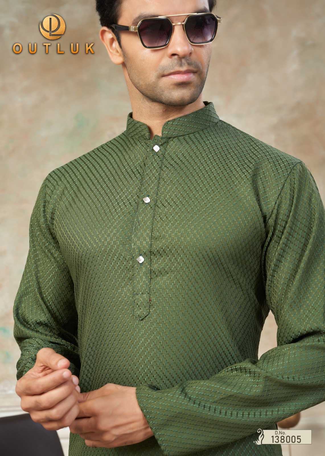 Cotton FARSHI Outluk Mens  Embroidered Kurta Pajama