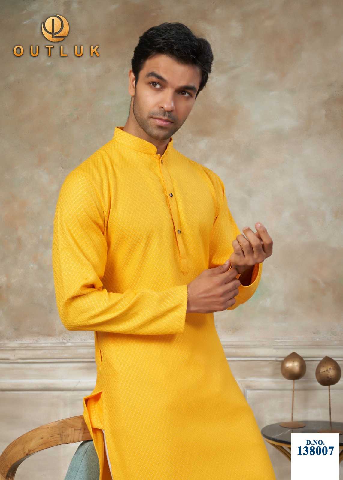Cotton FARSHI Outluk Mens  Embroidered Kurta Pajama