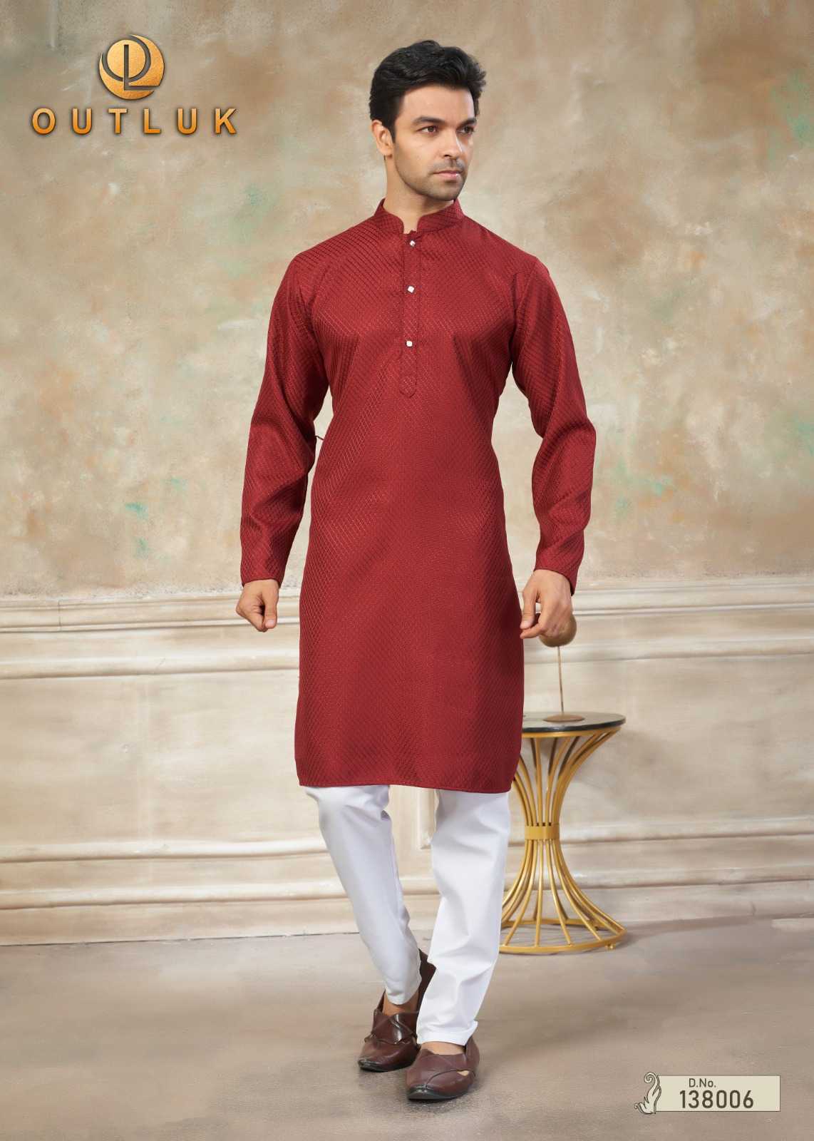 Cotton FARSHI Outluk Mens  Embroidered Kurta Pajama