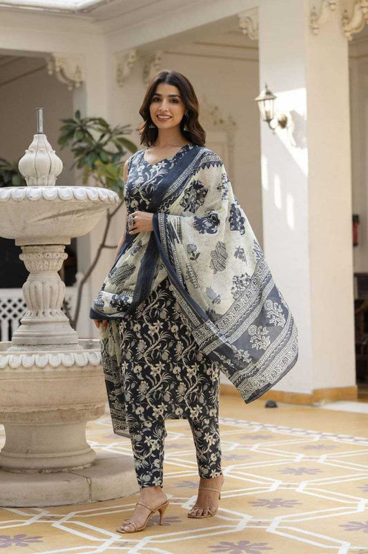Cotton  Printed Cotton Sleeveless Dresse