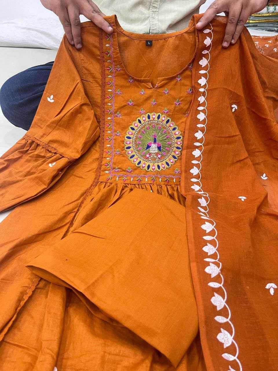 Cotton Casual Embroidered Kurti - MYLUXURY LANE ENTERPRISE