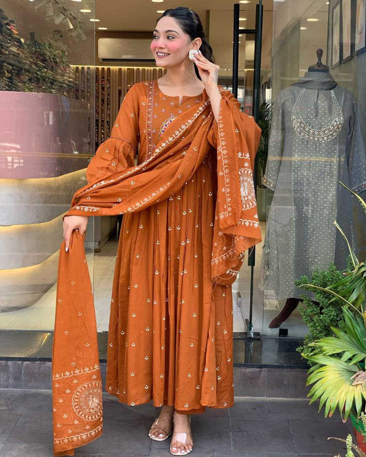 Cotton  Casual Embroidered Kurti