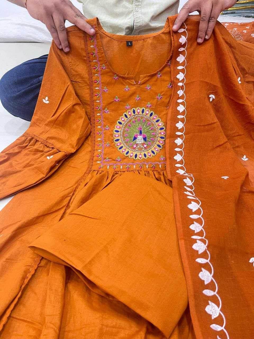Cotton Casual Embroidered Kurti - MYLUXURY LANE ENTERPRISE