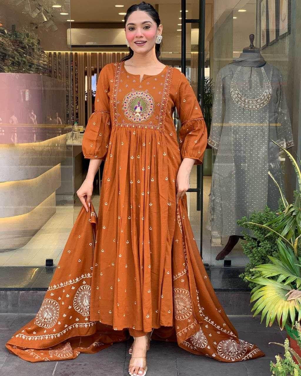 Cotton Casual Embroidered Kurti - MYLUXURY LANE ENTERPRISE