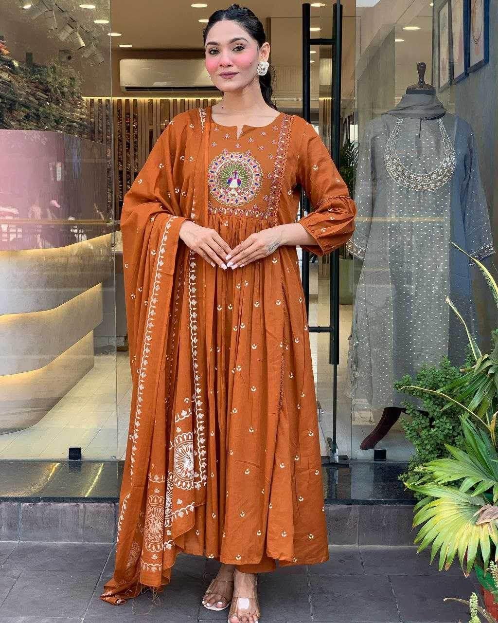 Cotton Casual Embroidered Kurti - MYLUXURY LANE ENTERPRISE