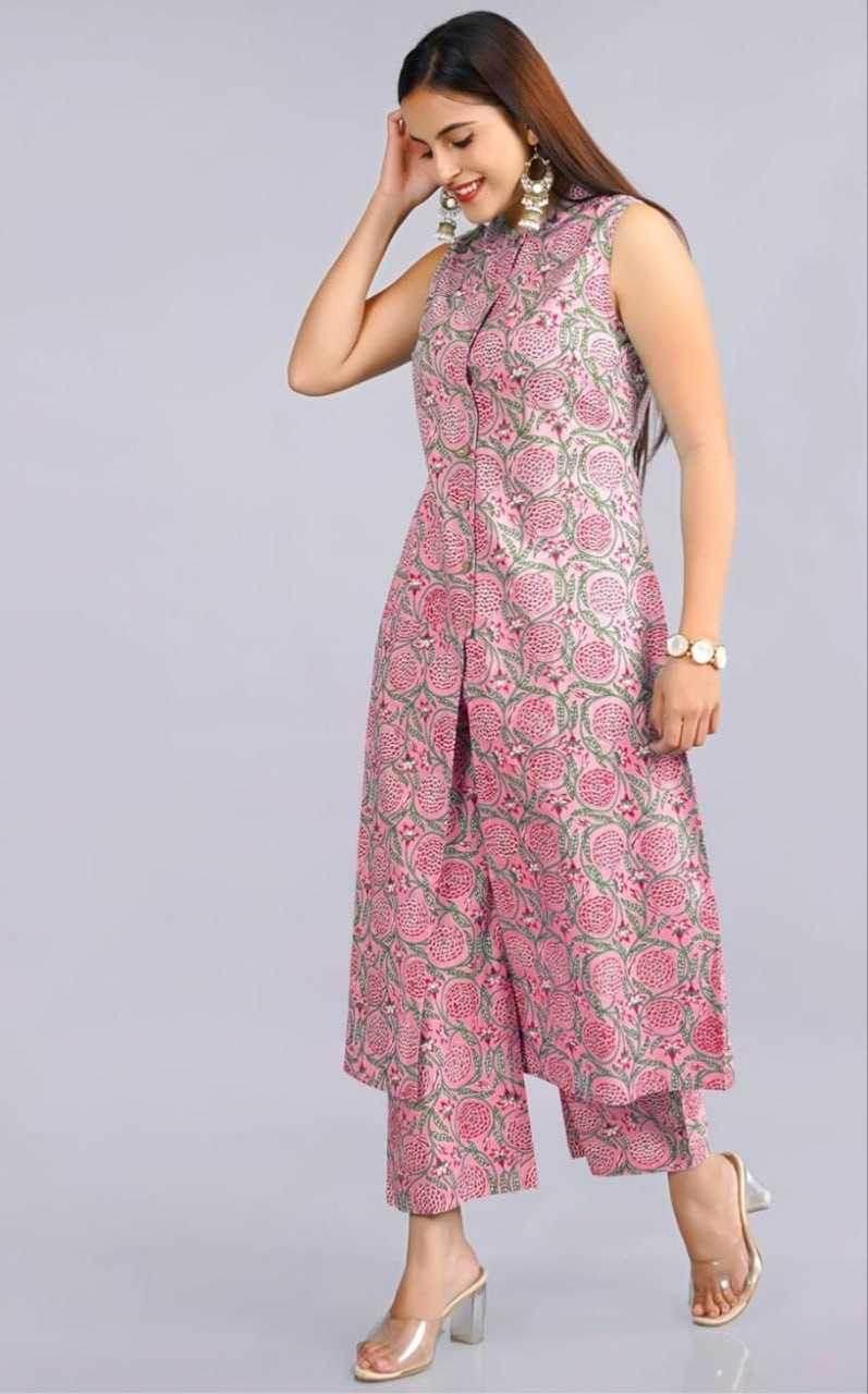 Cotton Casual Kurti With Bottom - MYLUXURY LANE ENTERPRISE