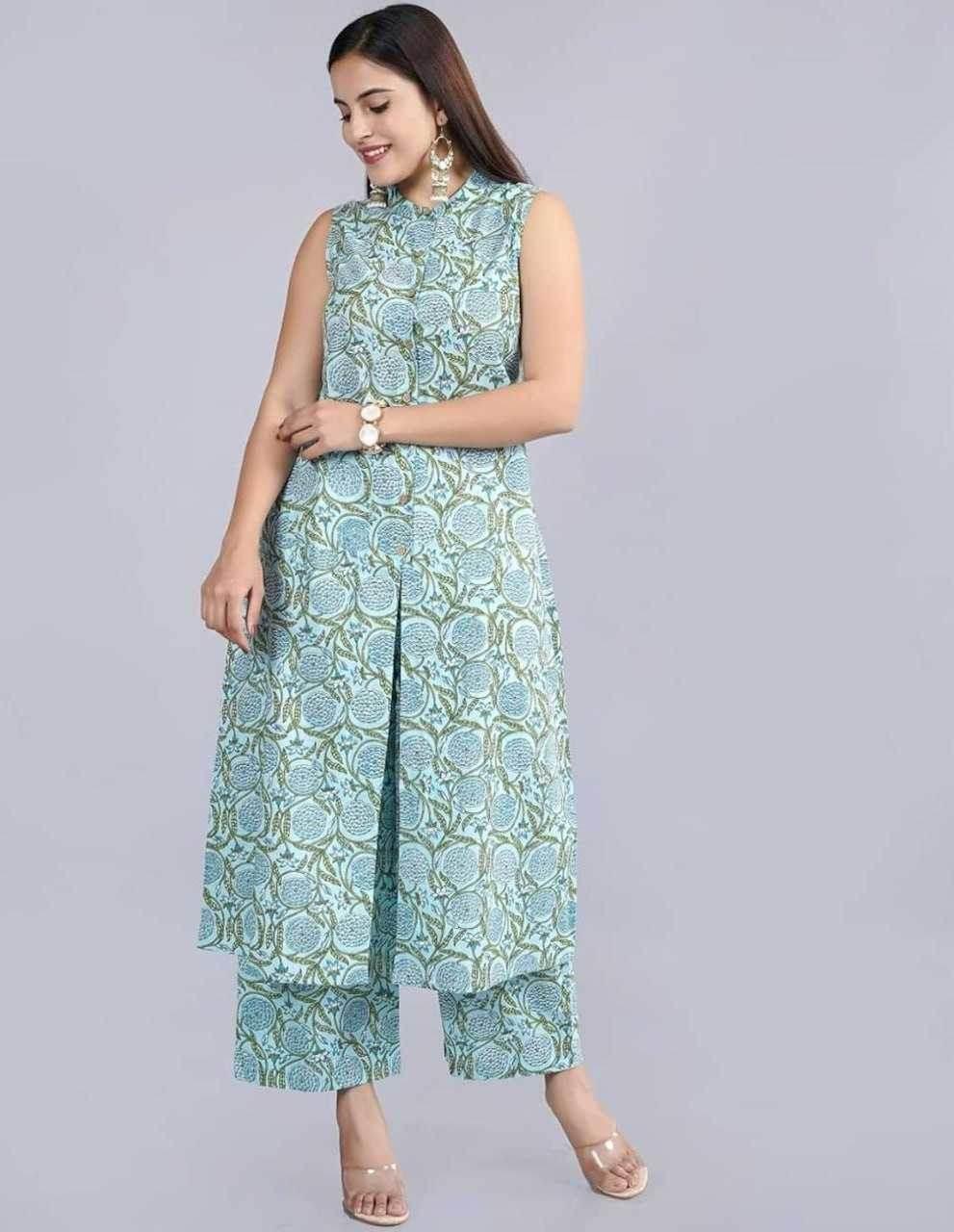 Cotton Casual Kurti With Bottom - MYLUXURY LANE ENTERPRISE