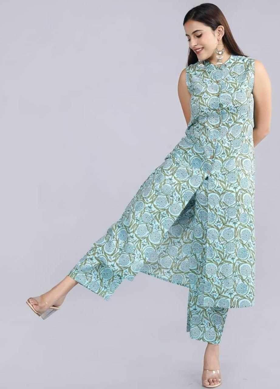 Cotton Casual Kurti With Bottom - MYLUXURY LANE ENTERPRISE