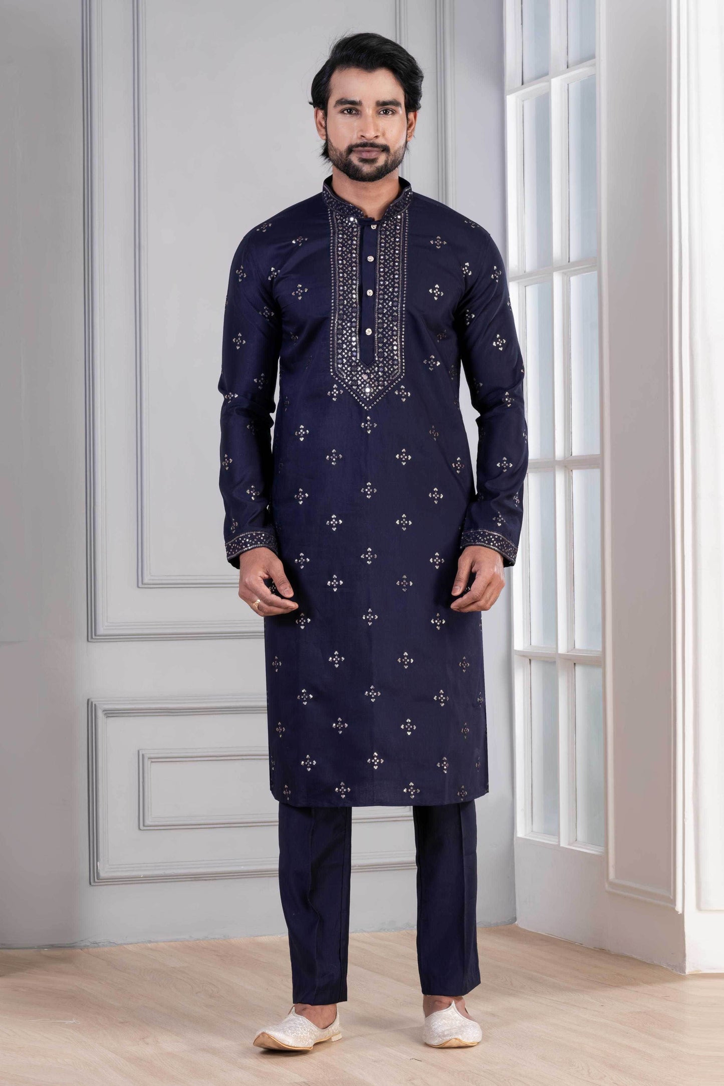 Cotton Men Kurta Pyjama - MYLUXURY LANE ENTERPRISE