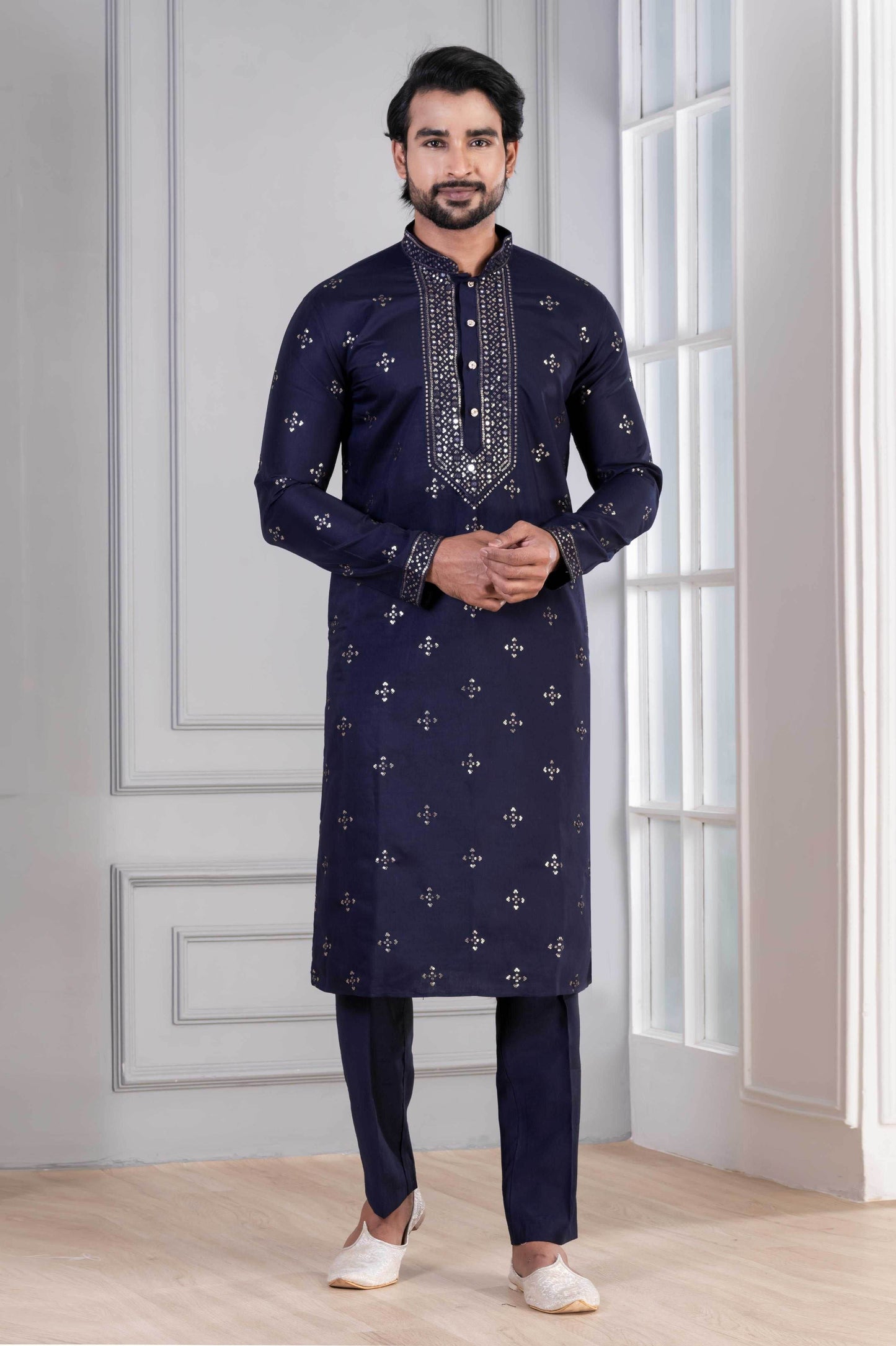 Cotton Men Kurta Pyjama - MYLUXURY LANE ENTERPRISE