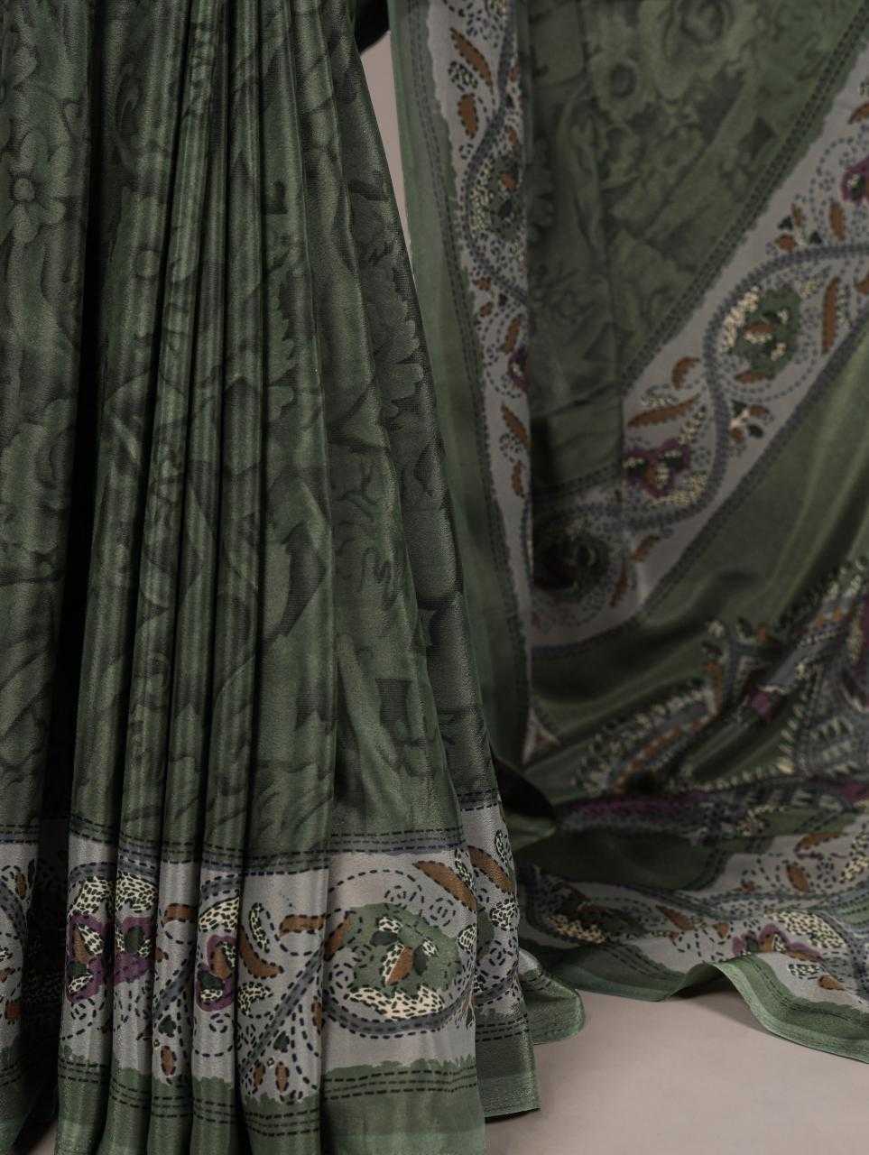 Crepe  Ready To Wear  Printed Saree